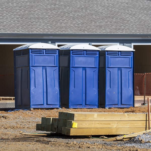 how can i report damages or issues with the portable toilets during my rental period in Denning